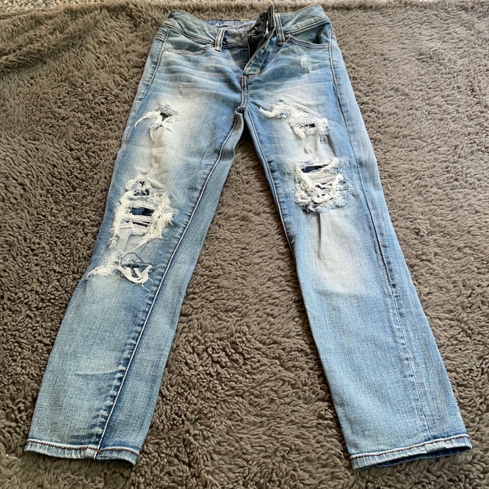 American Eagle cropped high rise jeggings